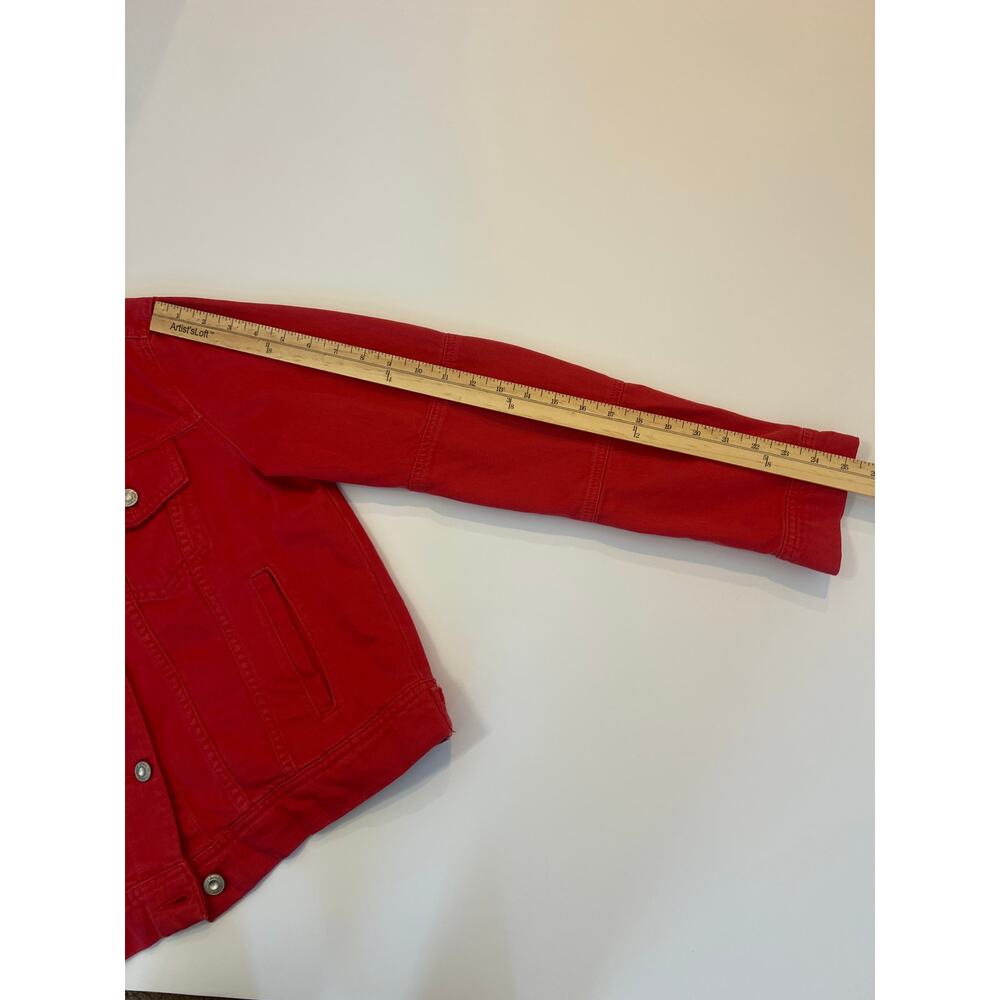 Free People Women’s Rumors Denim Jacket 
 Strawberry Red Size Medium - Picture 12 of 12